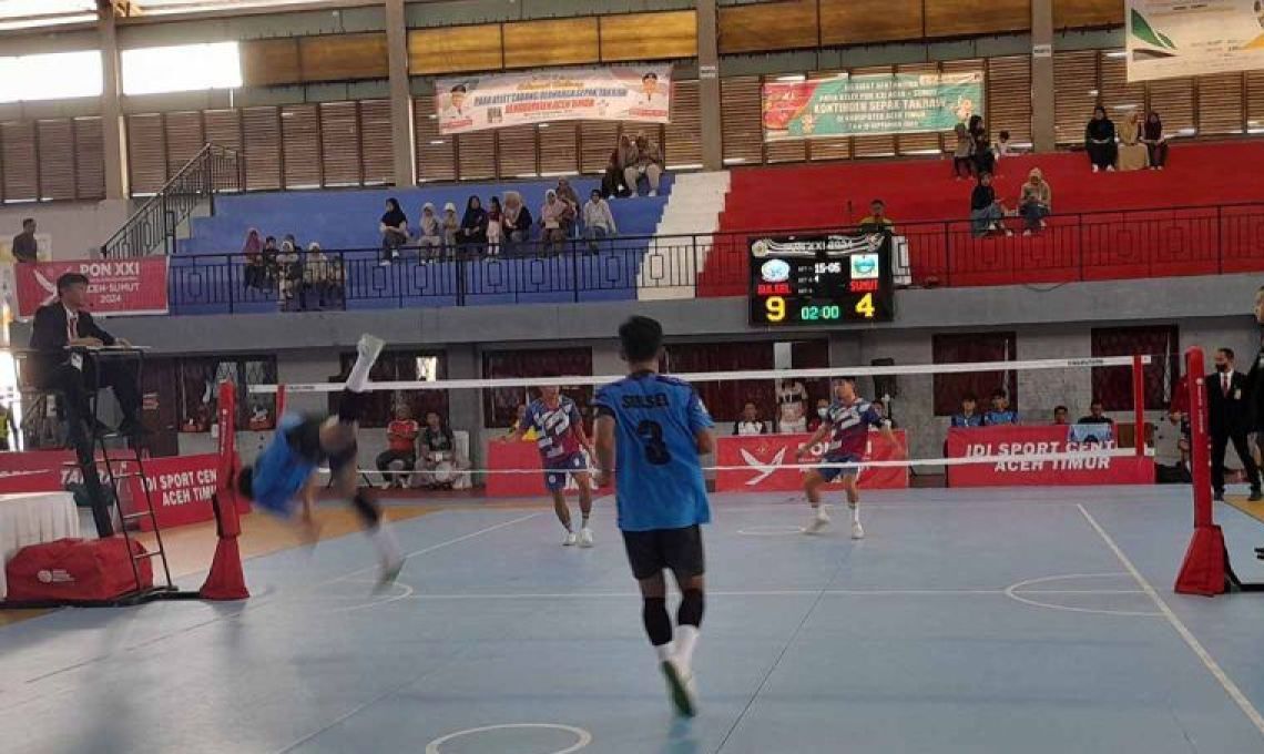 Gambar Tim Sepaktakraw Sulawesi Selatan Akan Hadapi Jawa Timur Di Final Ganda Putra